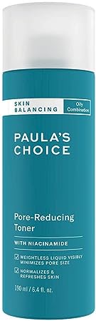 Paula's Choice Skin Balancing Pore Reducing Toner - Refines Enlarged Pores & Tackles Blackheads - with Niacinamide & Adenosine - Combination to Oily Skin