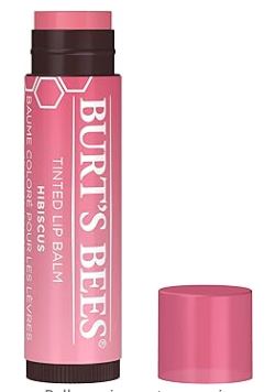 Burt's Bees Tinted Lip Balm Hibiscus, Moisturising Lip Tint With Shea Butter, 100% Natural Origin, 4.25g